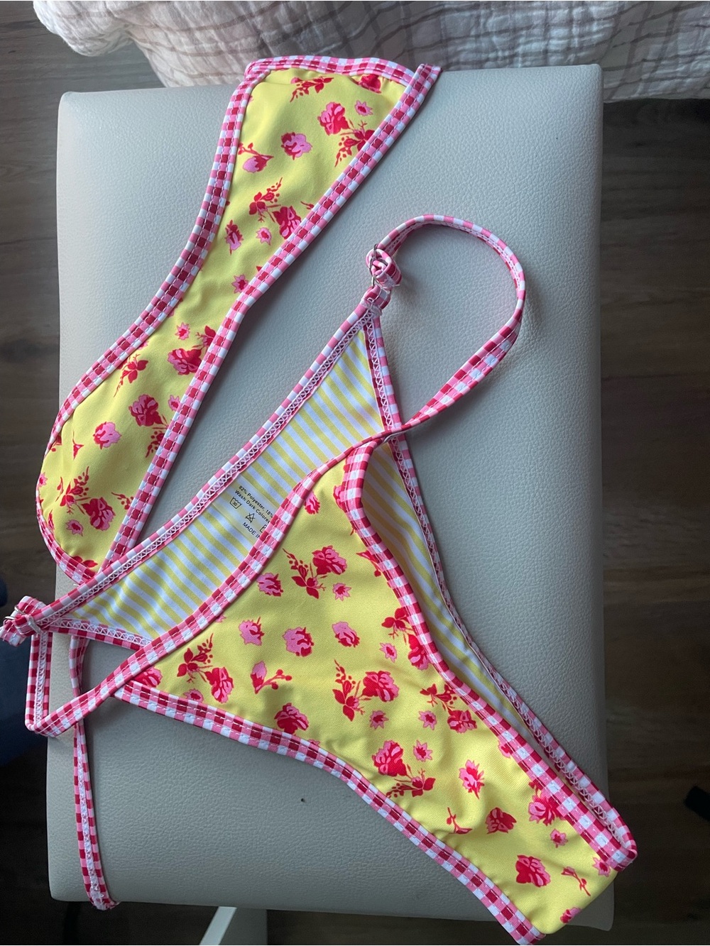Cute SHEIN Floral & Gingham Bikini Set | Never Worn / Brand New